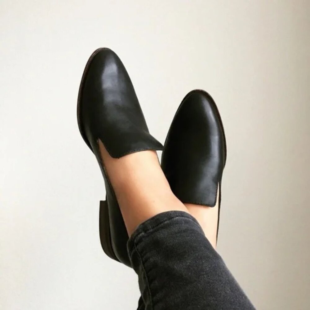 Madewell Orson Black Leather Loafers